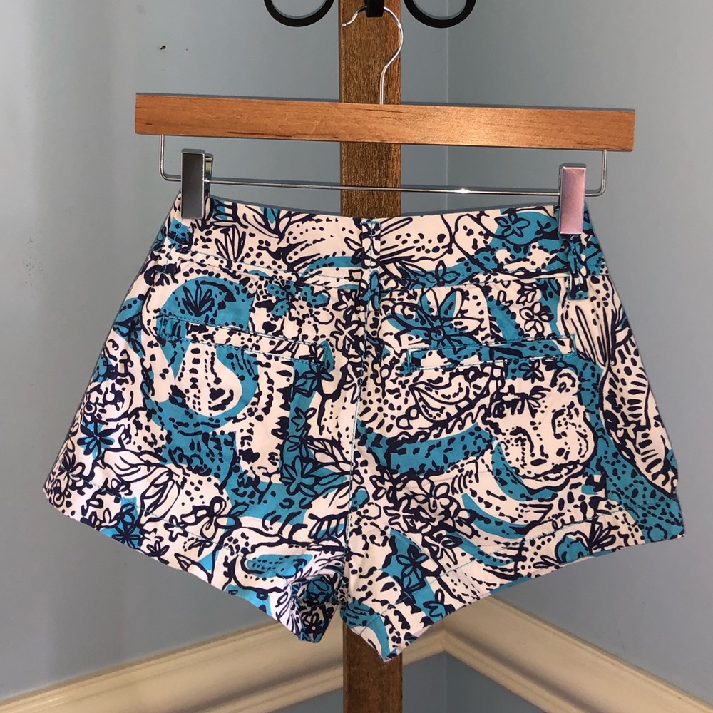 LILY PULITZER FLORAL BLUE WALSH SHORT SIZE 000